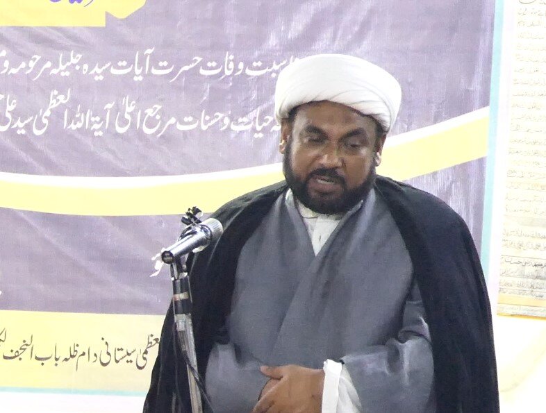 आयतुल्लाहिल उज़मा सीस्तानी की अहलिया मरहूमा की वफ़ात पर शाही जामा मस्जिद लखनऊ में मजलिस ए अज़ा मुनअक़िद हुई