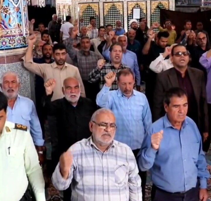 فیلم| فریاد مرگ بر اسرائیل در مهردشت ابرکوه