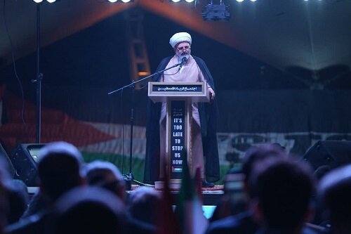 آرمان فلسطین ضرورتی وجودی برای بقای انسانیت است/  جمهوری اسلامی تنها راه نجات تمدن بشری+تصاویر