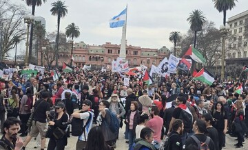 آرژانتینی ها هم به پیشتبانی از فلسطین برخاستند