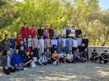 برگزاری اردوی تفریحی فرهنگی مدرسه علمیه ولی‌عصر (عج) سامن در سراب گاماسیاب