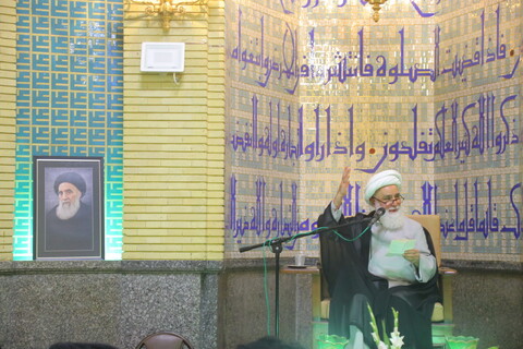 تصاویر / مراسم ترحیم همسر آیت الله العظمی سیستانی در تهران