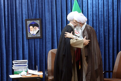 دیدار امام جمعه و نماینده ولی فقیه در استان مازندران با آیت الله اعرافی