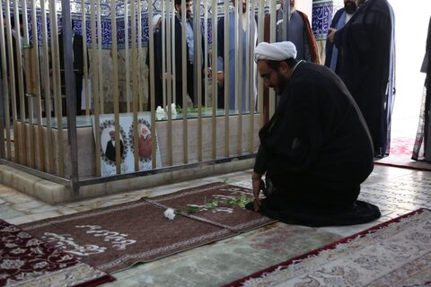 تصاویر/ آیین تکریم و غبارروبی از مزار شهدا و امامزاده جعفر