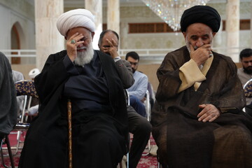 تصاویر/ مراسم ترحیم همسر آیت‌الله‌العظمی سیستانی درحوزه علمیه استان تهران