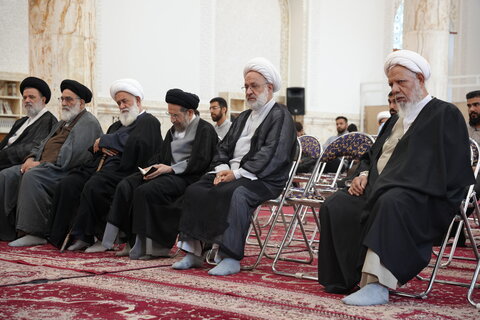 تصاویر/ برگزاری مراسم ترحیم همسر مکرمه آیت‌الله‌العظمی سیستانی به همت شورای‌عالی و مرکز مدیریت حوزه علمیه استان تهران