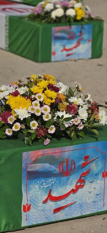تصاویر/ آیین استقبال از پیکرهای طیبه ۴۶ شهید گرانقدر دوران دفاع مقدس