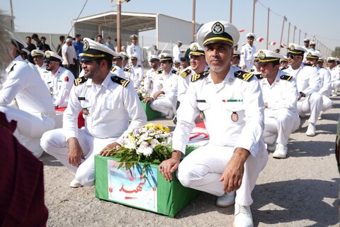 تصاویر/ آیین استقبال از پیکرهای طیبه ۴۶ شهید گرانقدر دوران دفاع مقدس