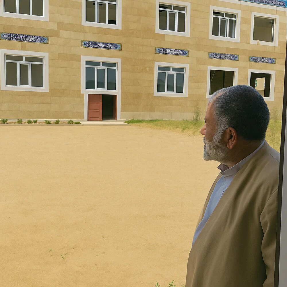 طلاب دهدشتی چشم انتظار بازگشایی ساختمان جدید حوزه علمیه + فیلم و عکس