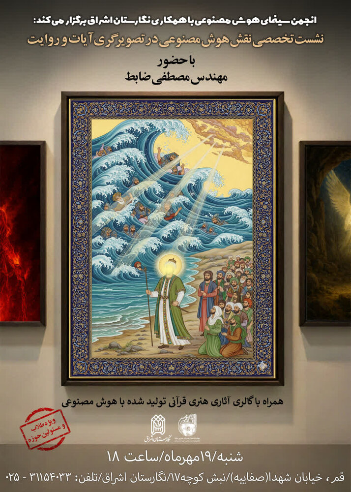 نشست های تخصصی نقش هوش مصنوعی در تولید آثار هنری معارفی برگزار می شود