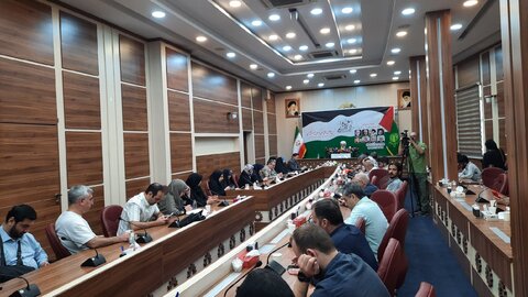 تصاویر/ نشست خبری هشتمین اجلاس بین‌المللی همبستگی با کودکان فلسطینی