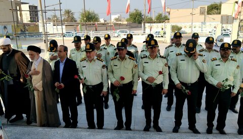 تصاویر غبارروبی مزار شهدای گمنام دیّر