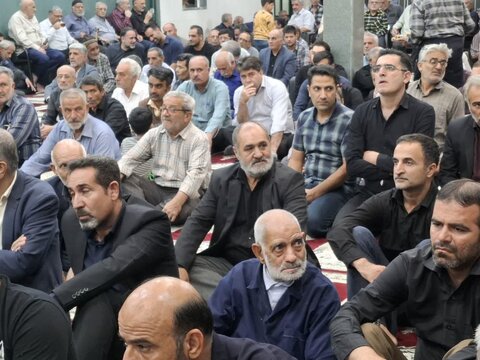 تصاویر/ مجلس ترحیم ابو الشهید حاج سید مسلم تکیه در آران وبیدگل