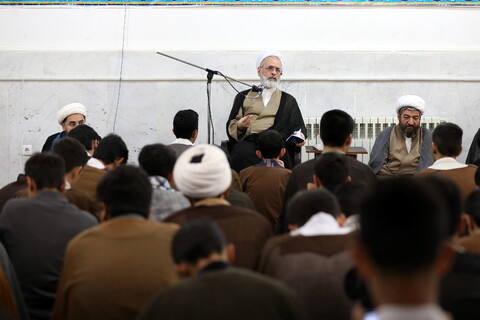 تصاویر/ بازدید آیت الله اعرافی از مدرسه امراللهی قم