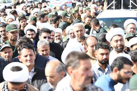 تصاویر/ تشییع روحانی شهید علیرضا ولی زاده در شهرستان باروق -۲