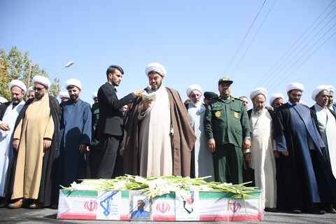 تصاویر/ تشییع روحانی شهید علیرضا ولی زاده در شهرستان باروق -۲