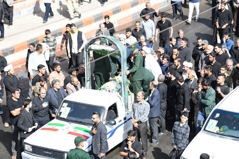 تصاویر/ تشییع روحانی شهید علیرضا ولی زاده در شهرستان باروق -۲