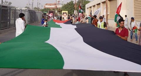 عالمی یومِ طوفان الاقصیٰ؛ تحریکِ بیداری امتِ مصطفیٰ کے تحت کراچی میں عظیم الشان یکجہتی غزہ مارچ