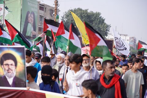 عالمی یومِ طوفان الاقصیٰ کے موقع پر تحریکِ بیداری امتِ مصطفیٰ کے تحت کراچی میں عظیم الشان یکجہتی غزہ مارچ