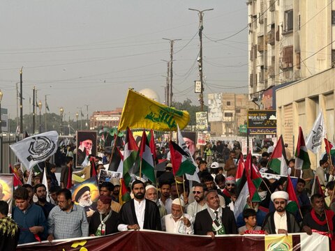 عالمی یومِ طوفان الاقصیٰ کے موقع پر تحریکِ بیداری امتِ مصطفیٰ کے تحت کراچی میں عظیم الشان یکجہتی غزہ مارچ