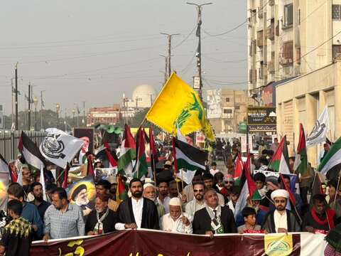 عالمی یومِ طوفان الاقصیٰ کے موقع پر تحریکِ بیداری امتِ مصطفیٰ کے تحت کراچی میں عظیم الشان یکجہتی غزہ مارچ