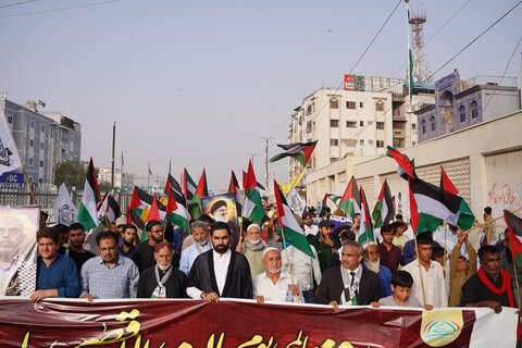 عالمی یومِ طوفان الاقصیٰ کے موقع پر تحریکِ بیداری امتِ مصطفیٰ کے تحت کراچی میں عظیم الشان یکجہتی غزہ مارچ