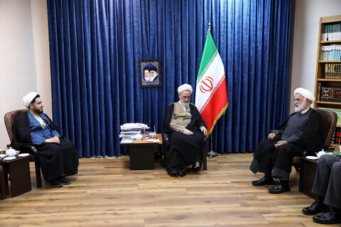 تصاویر/ دیدار نماینده ولی فقیه در بنیاد مسکن با آیت الله اعرافی