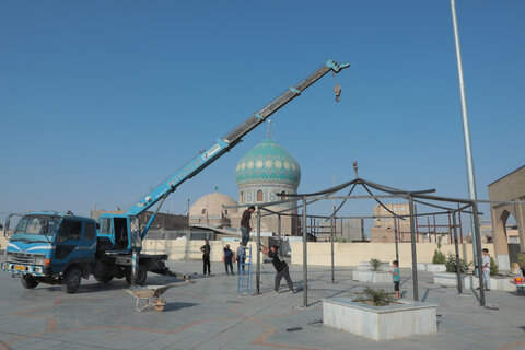 بمناسبت 22 ربیع الثانی: آماده سازی حرم مطهر حضرت موسی مبرقع(ع)