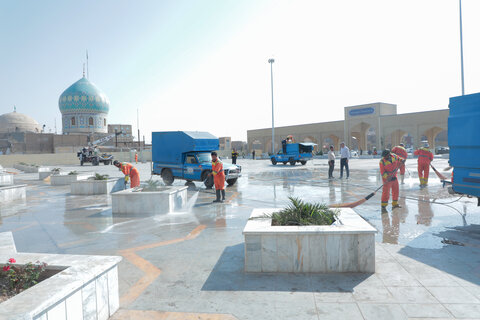 بمناسبت 22 ربیع الثانی: آماده سازی حرم مطهر حضرت موسی مبرقع(ع)