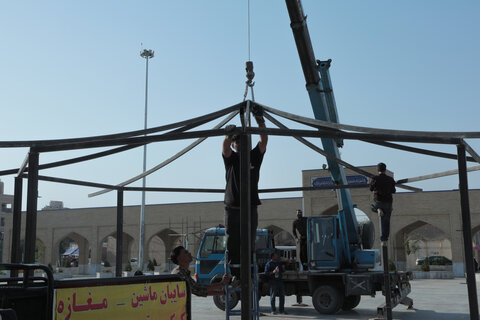 بمناسبت 22 ربیع الثانی: آماده سازی حرم مطهر حضرت موسی مبرقع(ع)