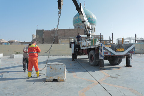 بمناسبت 22 ربیع الثانی: آماده سازی حرم مطهر حضرت موسی مبرقع(ع)