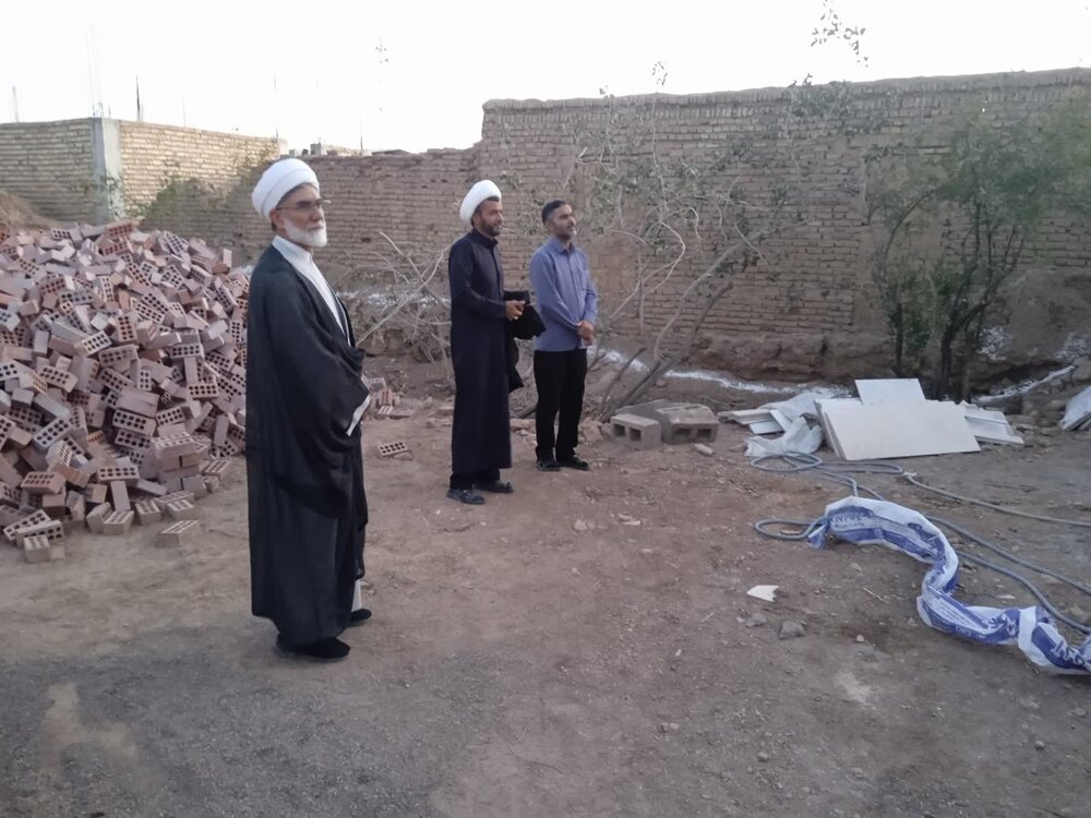 بازدید معاون تبلیغ کرمان از روند ساخت خانه عالم روستای احمدآباد دیلمقانی