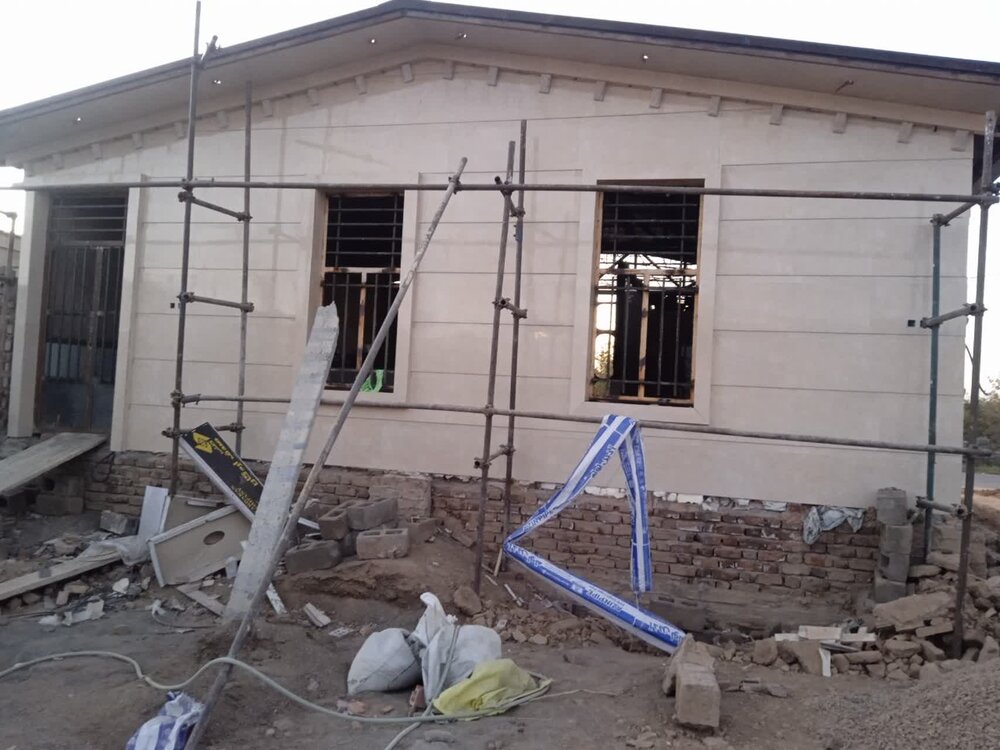 بازدید معاون تبلیغ کرمان از روند ساخت خانه عالم روستای احمدآباد دیلمقانی