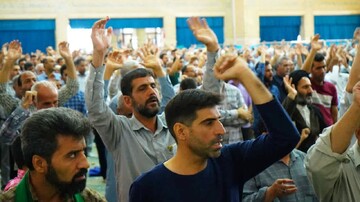 تصاویر/ تجمع نمازگزاران میبد درحمایت از مردم مظلوم غزه و فلسطین