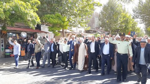 تصاویر/ راهپیمایی بشارت نصر در شهرستان شاهین دژ