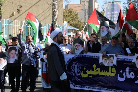 تصاویر/ راهپیمایی بشارت نصر  در حمایت از مردم مقاوم و قهرمان فلسطین در ارومیه