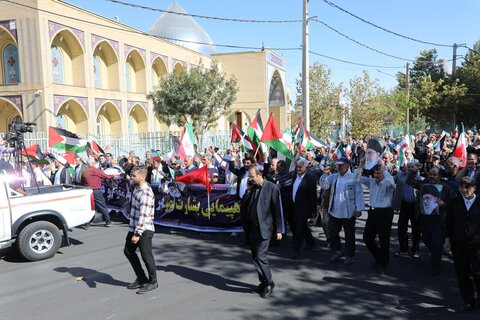 تصاویر/ راهپیمایی بشارت نصر  در حمایت از مردم مقاوم و قهرمان فلسطین در ارومیه