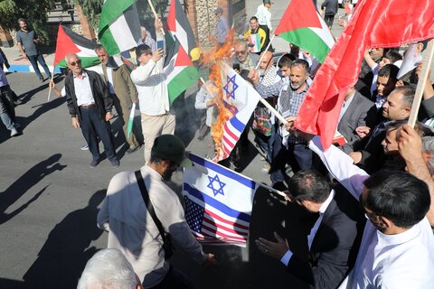 تصاویر/ راهپیمایی بشارت نصر  در حمایت از مردم مقاوم و قهرمان فلسطین در ارومیه