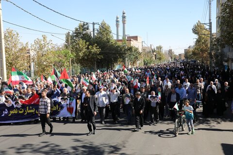 تصاویر/ راهپیمایی بشارت نصر  در حمایت از مردم مقاوم و قهرمان فلسطین در ارومیه