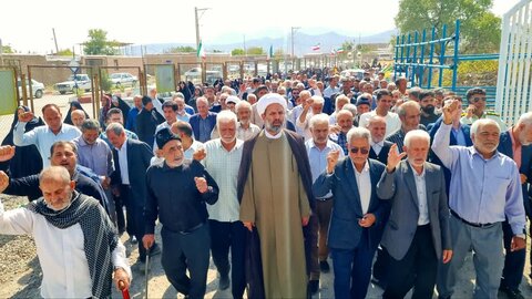 تصاویر/ اقامه نماز جمعه و راهپیمایی بشارت نصر شهر رابر