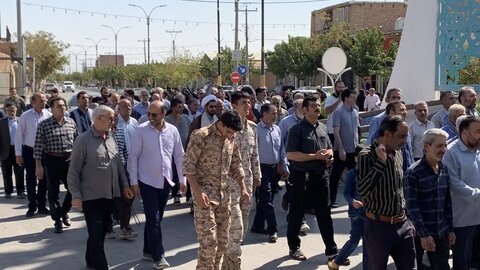 تصاویر/ اقامه نماز جمعه و راهپیمایی بشارت نصر شهر اختیارآباد