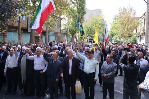 تصاویر/ راهپیمایی «بشارت نصر» در حمایت از ملت مقاوم و قهرمان فلسطین در مرند