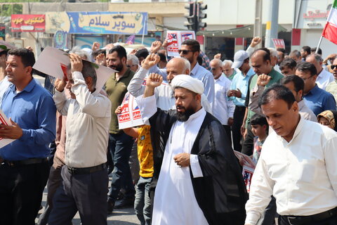 تصاویر/ راهپیمایی بشارت نصر در بندر دیّر