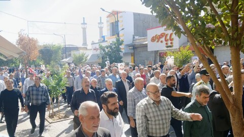 تصاویر/ راهپیمایی «بشارت نصر» در حمایت از ملت مقاوم و قهرمان فلسطین در میانه