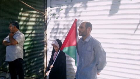 تصاویر/ راهپیمایی «بشارت نصر» در حمایت از ملت مقاوم و قهرمان فلسطین در میانه