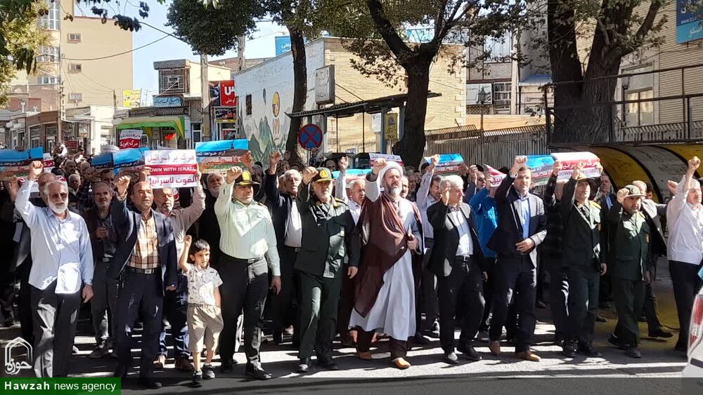 کلیپ/ راهپیمایی «بشارت نصر» در حمایت از ملت مقاوم و قهرمان فلسطین در اسکو