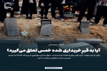 عکس نوشت|  آیا به قبرِ خریداری شده خمس تعلق می‌گیرد؟
