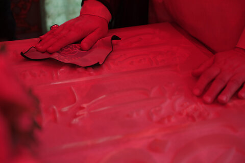 عکس/ مراسم غبارروبی امامزاده موسی مبرقع(ع)باحضور آیت الله اراکی