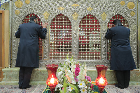 عکس/ مراسم غبارروبی امامزاده موسی مبرقع(ع)باحضور آیت الله اراکی