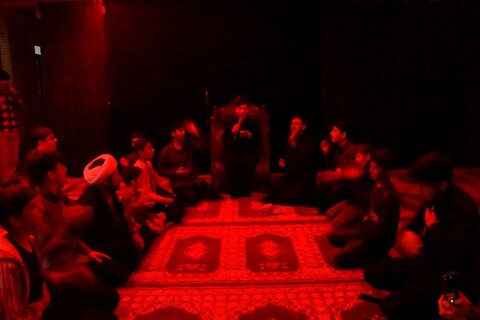 تصاویر/ مراسم هیئت هفتگی طلاب مدرسه علمیه تکاب